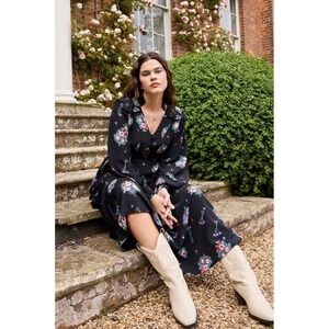 Celia Birtwell X Joanie - Marie Antoinette Floral Print Bell Sleeve Maxi Dress